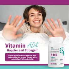 Load image into Gallery viewer, ADK Vitamin Supplement - High Potency Vitamin A, D3, K2 (MK-7) for Bone, Heart, and Cholesterol Support, 60 Capsules (2 Month-Supply)