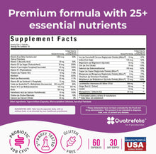 Load image into Gallery viewer, Prenatal Vitamins for Women with Folate, Iron, Methyl B12, and Probiotics – 60 Vegan Capsules