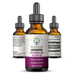 Vitamin D3 10,000 IU Liquid - High Potency Supplement for Bone, Heart, and Immune Health | Vegan, Non-GMO